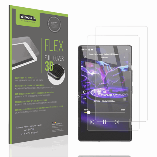 Matte Displayschutzfolie von dipos passend für AHENOD G15 MP3-Player, 100% Displayabdeckung und blasenfreie Montage