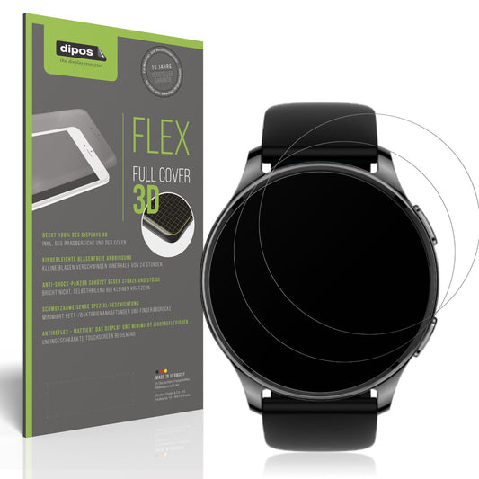 Matte Displayschutzfolie von dipos passend für Amazfit Pop 3r, 100% Displayabdeckung und blasenfreie Montage