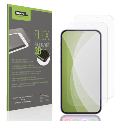 Matte Displayschutzfolie von dipos passend für Apple iPhone 12 Pro Max, 100% Displayabdeckung und blasenfreie Montage