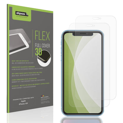 Matte Displayschutzfolie von dipos passend für Apple iPhone XR, 100% Displayabdeckung und blasenfreie Montage