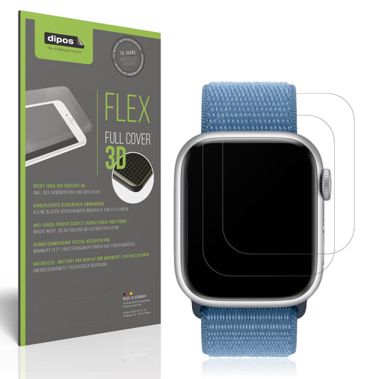 Matte Displayschutzfolie von dipos passend für Apple Watch Series 9 41mm, 100% Displayabdeckung und blasenfreie Montage