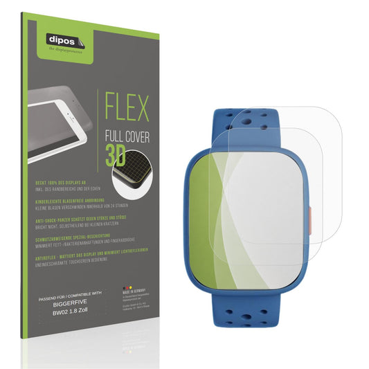 Matte Displayschutzfolie von dipos passend für BIGGERFIVE BW02 1.8 Zoll, 100% Displayabdeckung und blasenfreie Montage