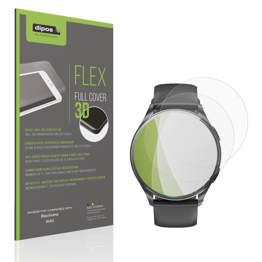 Matte Displayschutzfolie von dipos passend für Blackview W40, 100% Displayabdeckung und blasenfreie Montage