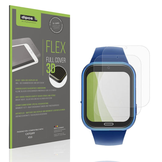 Matte Displayschutzfolie von dipos passend für CATGIFF X53, 100% Displayabdeckung und blasenfreie Montage