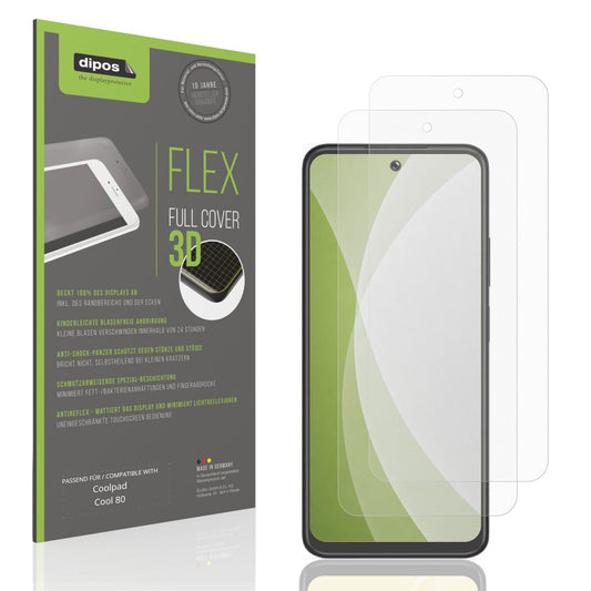 Matte Displayschutzfolie von dipos passend für Coolpad Cool 80, 100% Displayabdeckung und blasenfreie Montage