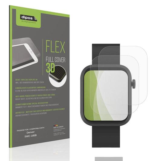 Matte Displayschutzfolie von dipos passend für Denver SWC-185B, 100% Displayabdeckung und blasenfreie Montage