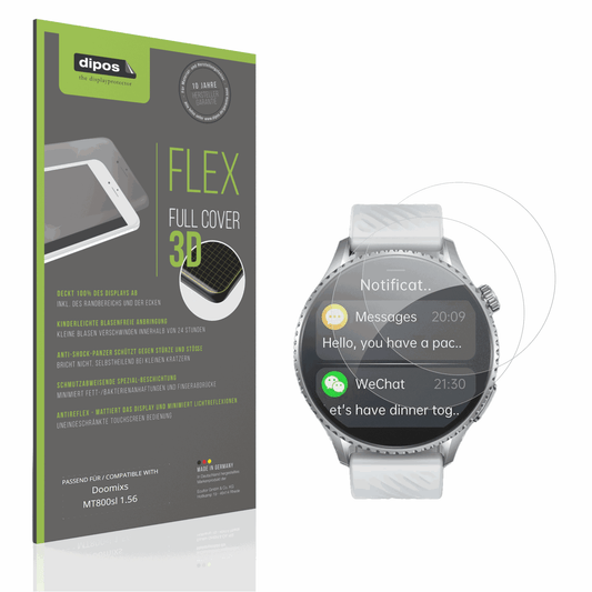 Matte Displayschutzfolie von dipos passend für Doomixs MT800sl 1.56, 100% Displayabdeckung und blasenfreie Montage