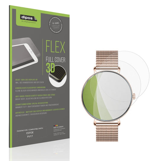 Matte Displayschutzfolie von dipos passend für ESFOE FV17, 100% Displayabdeckung und blasenfreie Montage