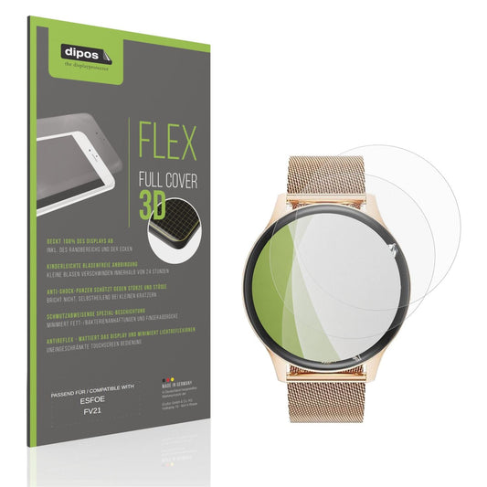 Matte Displayschutzfolie von dipos passend für ESFOE FV21, 100% Displayabdeckung und blasenfreie Montage