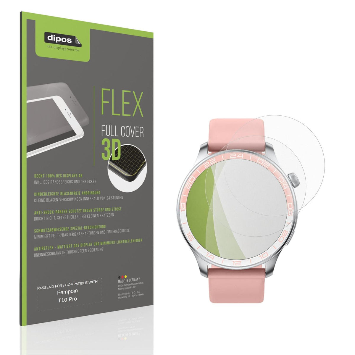 Matte Displayschutzfolie von dipos passend für Fempoin T10 Pro, 100% Displayabdeckung und blasenfreie Montage