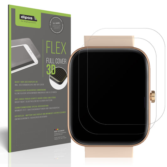 Matte Displayschutzfolie von dipos passend für Fireboltt Neptune, 100% Displayabdeckung und blasenfreie Montage