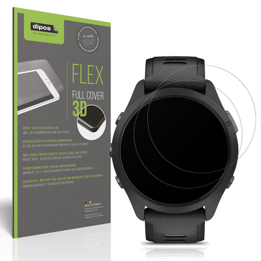 Matte Displayschutzfolie von dipos passend für Garmin Forerunner 265 46mm, 100% Displayabdeckung und blasenfreie Montage