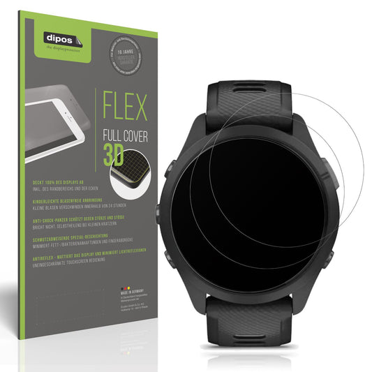 Matte Displayschutzfolie von dipos passend für Garmin Forerunner 265s 42mm, 100% Displayabdeckung und blasenfreie Montage