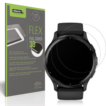 Matte Displayschutzfolie von dipos passend für Garmin Venu 3, 100% Displayabdeckung und blasenfreie Montage