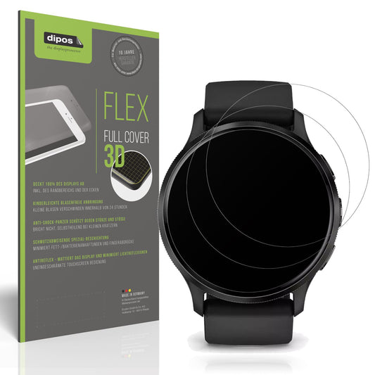Matte Displayschutzfolie von dipos passend für Garmin Venu 3s, 100% Displayabdeckung und blasenfreie Montage