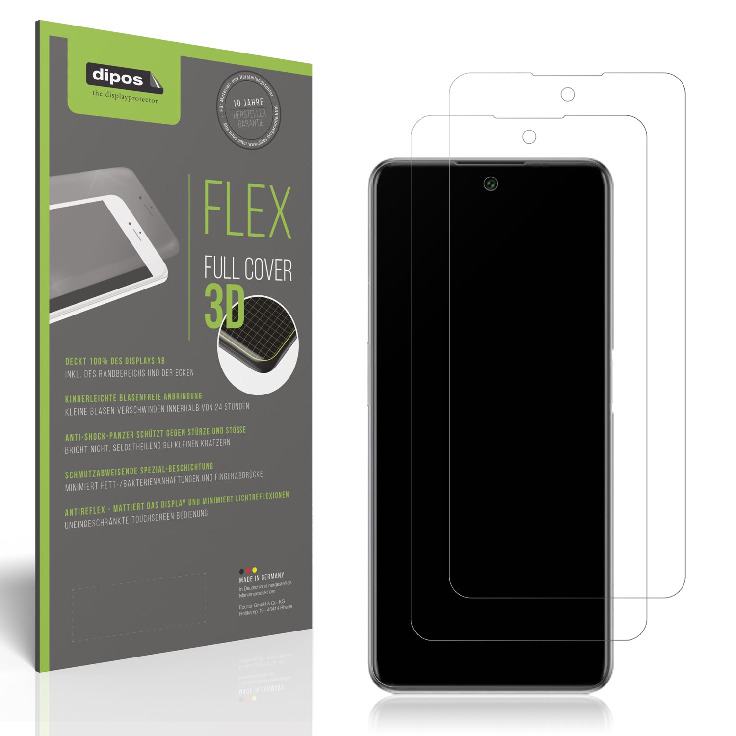 Matte Displayschutzfolie von dipos passend für General Mobile GM22 Pro, 100% Displayabdeckung und blasenfreie Montage