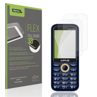 Matte Displayschutzfolie von dipos passend für GFive Power Bank, 100% Displayabdeckung und blasenfreie Montage