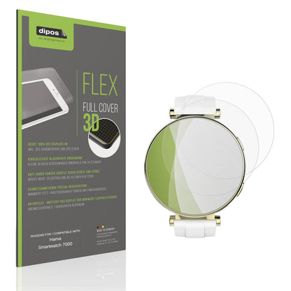 Matte Displayschutzfolie von dipos passend für Hama Smartwatch 7000, 100% Displayabdeckung und blasenfreie Montage
