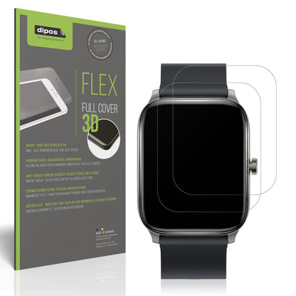 Matte Displayschutzfolie von dipos passend für Haylou GST Smartwatch, 100% Displayabdeckung und blasenfreie Montage