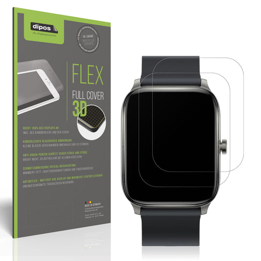 Matte Displayschutzfolie von dipos passend für Haylou GST Smartwatch, 100% Displayabdeckung und blasenfreie Montage