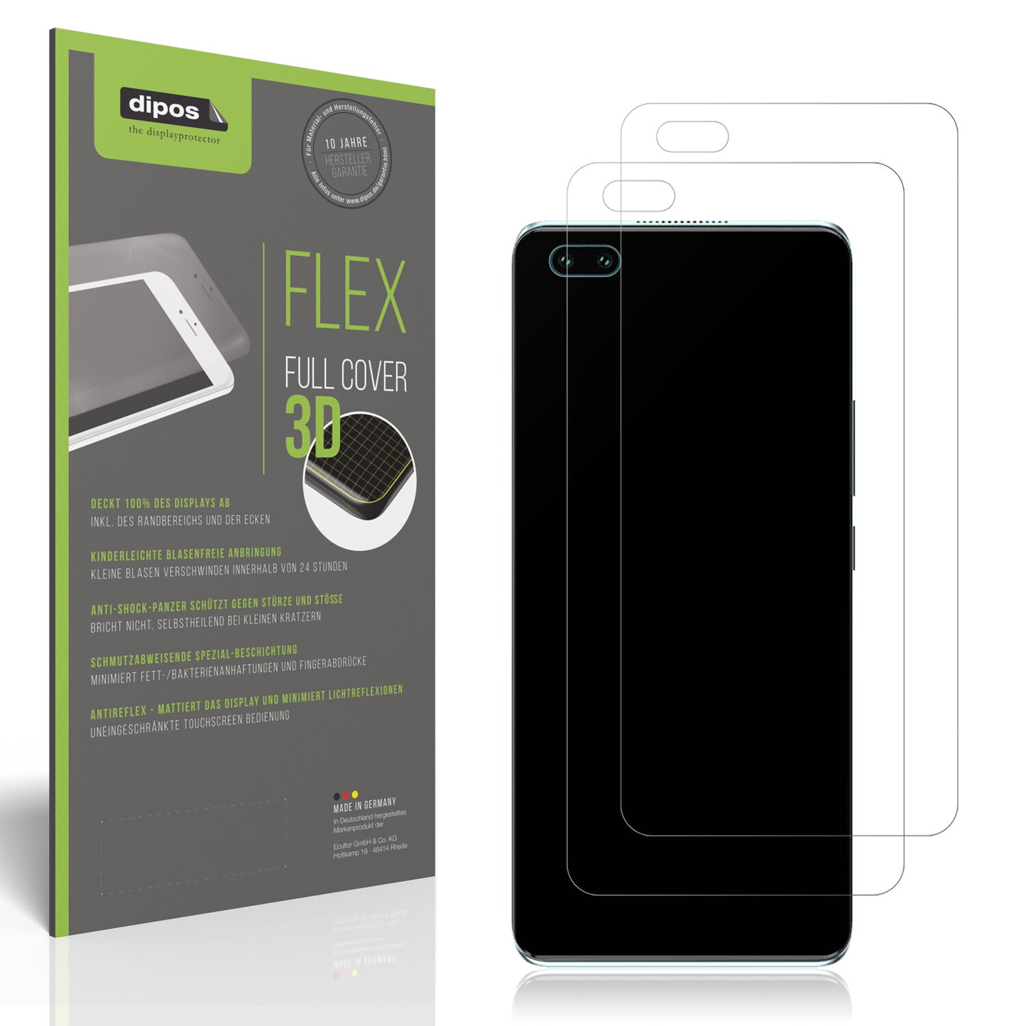 Matte Displayschutzfolie von dipos passend für Hisense Infinity H60 5G, 100% Displayabdeckung und blasenfreie Montage