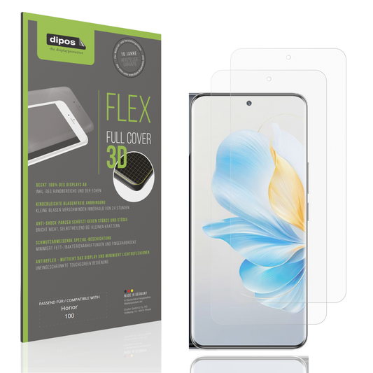 Matte Displayschutzfolie von dipos passend für Honor 100, 100% Displayabdeckung und blasenfreie Montage