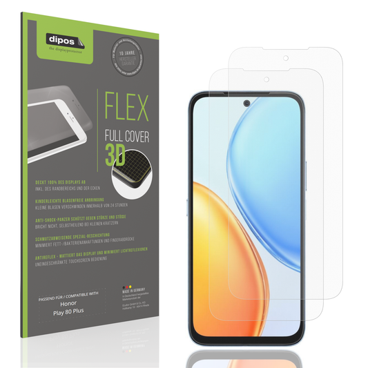 Matte Displayschutzfolie von dipos passend für Honor Play 80 Plus, 100% Displayabdeckung und blasenfreie Montage