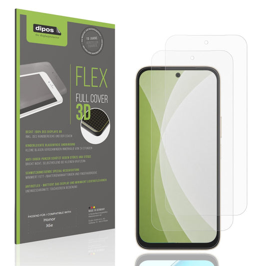 Matte Displayschutzfolie von dipos passend für Honor X6e, 100% Displayabdeckung und blasenfreie Montage