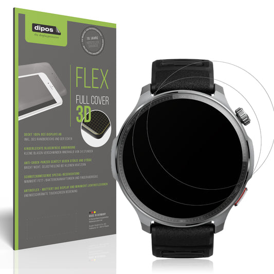 Matte Displayschutzfolie von dipos passend für Huami Amazfit Balance 2 XT, 100% Displayabdeckung und blasenfreie Montage