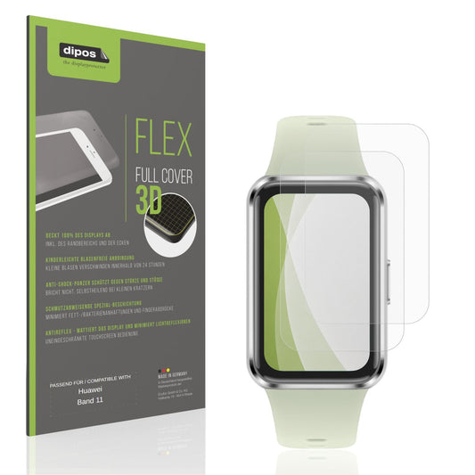Matte Displayschutzfolie von dipos passend f�r Huawei Band 11, 100% Displayabdeckung und blasenfreie Montage