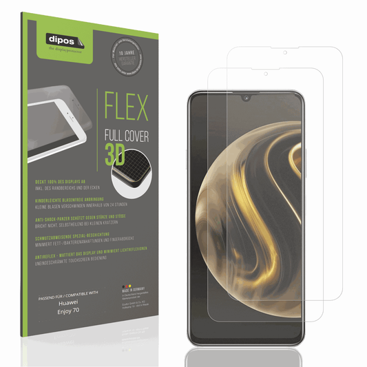 Matte Displayschutzfolie von dipos passend für Huawei Enjoy 70, 100% Displayabdeckung und blasenfreie Montage