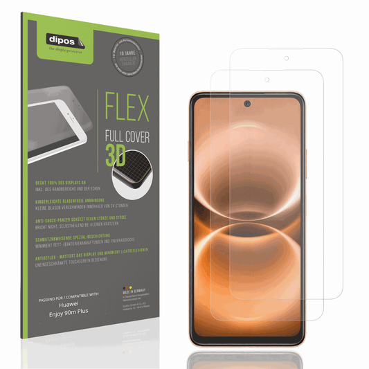 Matte Displayschutzfolie von dipos passend für Huawei Enjoy 90m Plus, 100% Displayabdeckung und blasenfreie Montage