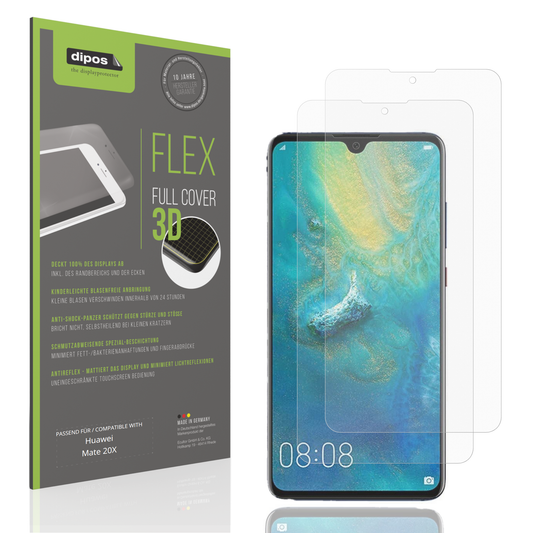 Matte Displayschutzfolie von dipos passend für Huawei Mate 20X, 100% Displayabdeckung und blasenfreie Montage