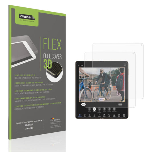 Matte Displayschutzfolie von dipos passend für Huawei Mate X7 Innenseite, 100% Displayabdeckung und blasenfreie Montage