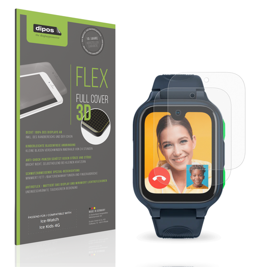 Matte Displayschutzfolie von dipos passend für Ice-Watch Ice Kids 4G, 100% Displayabdeckung und blasenfreie Montage