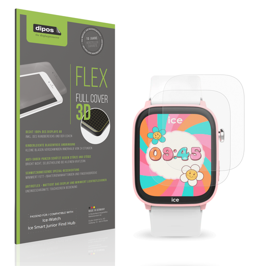 Matte Displayschutzfolie von dipos passend für Ice-Watch Ice Smart Junior Find Hub, 100% Displayabdeckung und blasenfreie Montage