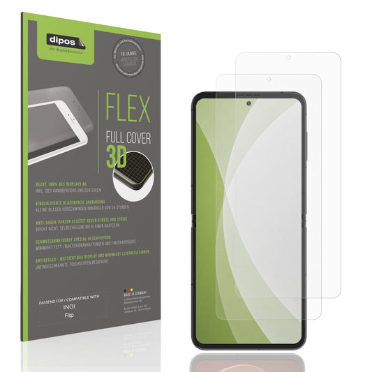 Matte Displayschutzfolie von dipos passend für INOI Flip, 100% Displayabdeckung und blasenfreie Montage