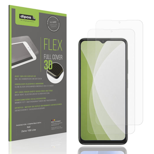 Matte Displayschutzfolie von dipos passend für Itel Zeno 100 Lite, 100% Displayabdeckung und blasenfreie Montage