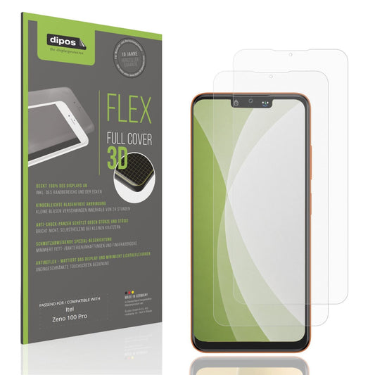 Matte Displayschutzfolie von dipos passend für Itel Zeno 100 Pro, 100% Displayabdeckung und blasenfreie Montage