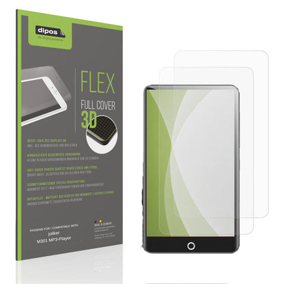 Matte Displayschutzfolie von dipos passend für joliker M301 MP3-Player, 100% Displayabdeckung und blasenfreie Montage