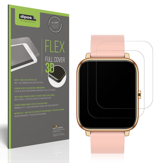 Matte Displayschutzfolie von dipos passend für Kalinco CS201C Smartwatch, 100% Displayabdeckung und blasenfreie Montage
