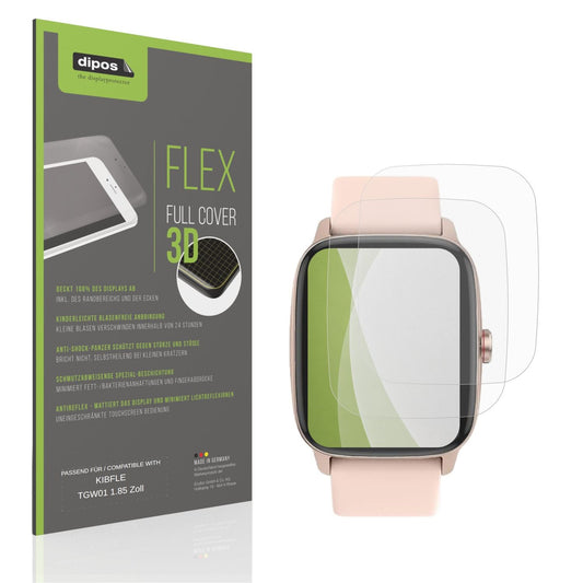 Matte Displayschutzfolie von dipos passend f�r KIBFLE TGW01 1.85 Zoll, 100% Displayabdeckung und blasenfreie Montage