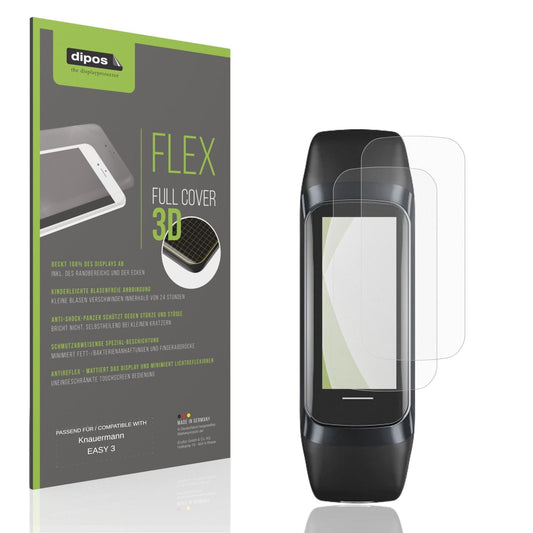 Matte Displayschutzfolie von dipos passend für Knauermann EASY 3, 100% Displayabdeckung und blasenfreie Montage