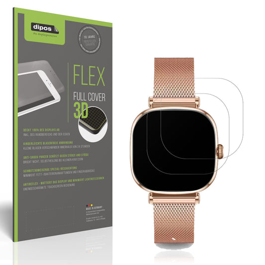 Matte Displayschutzfolie von dipos passend für KSIX Iria Smartwatch 1.7 Zoll, 100% Displayabdeckung und blasenfreie Montage