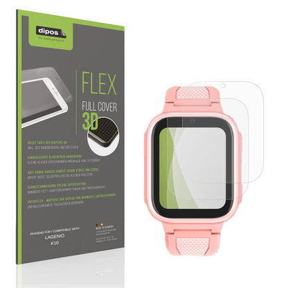 Matte Displayschutzfolie von dipos passend für LAGENIO K10, 100% Displayabdeckung und blasenfreie Montage