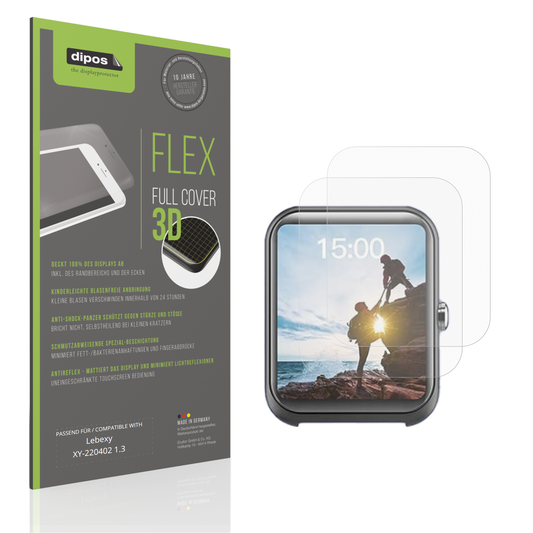Matte Displayschutzfolie von dipos passend für Lebexy XY-220402 1.3, 100% Displayabdeckung und blasenfreie Montage