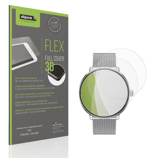 Matte Displayschutzfolie von dipos passend für LES FLEURS 1.54 Zoll, 100% Displayabdeckung und blasenfreie Montage