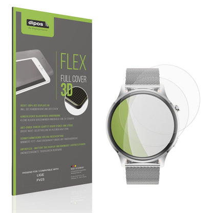 Matte Displayschutzfolie von dipos passend für LIGE FV23, 100% Displayabdeckung und blasenfreie Montage