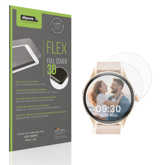 Matte Displayschutzfolie von dipos passend für LIGE SMART FV22 1.32, 100% Displayabdeckung und blasenfreie Montage