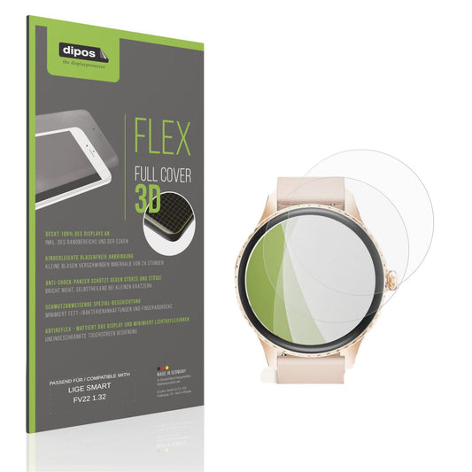 Matte Displayschutzfolie von dipos passend für LIGE SMART FV22 1.32, 100% Displayabdeckung und blasenfreie Montage